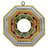 Divya Mantra Combo of 3 Sets of Three Lucky Chinese Coins Red Ribbon - Money Good Luck & Feng Shui Bagua/Pakua /Pa Kwa Convex Mirror Wall/Door Hanging-Good Luck, Money, Home, Office Decor Item/Product - Divya Mantra