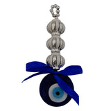 Divya Mantra Decorative Evil Eye Three Rings Pendant Amulet for Car Rear View Mirror Decor Ornament Accessories/Good Luck Charm Protection Interior Wall Hanging Showpiece - Divya Mantra