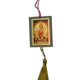 Divya Mantra Sri Ma Durga Talisman Gift Pendant Amulet for Car Rear View Mirror Decor Ornament Accessories/Good Luck Charm Protection Interior Wall Hanging Showpiece - Divya Mantra