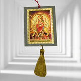 Maa Durga Talisman Gift Pendant Amulet for Car Rear View Mirror Decor Ornament Accessories/Good Luck Charm Protection Interior Wall Hanging Showpiece