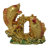 Divya Mantra Feng Shui Colorful Carp Fish Crossing Dragon Gate - Divya Mantra