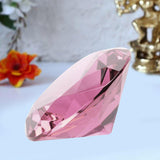 Divya Mantra Feng Shui 4 Inches Crystal Diamond in Pink For Healing - Divya Mantra