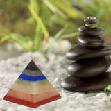 Divya Mantra Metaphysical Crystal Seven Chakra Pyramid - 1 Inch - Divya Mantra