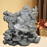 Feng Shui Laughing Buddha on Dragon Tortoise