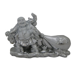 Feng Shui Laughing Buddha Dragging Money Bag for Wealth and Fortune