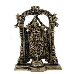 Divya Mantra Hindu God Tirupati Balaji Venkateshwara Idol Sculpture Statue Murti 5 Inches - Divya Mantra