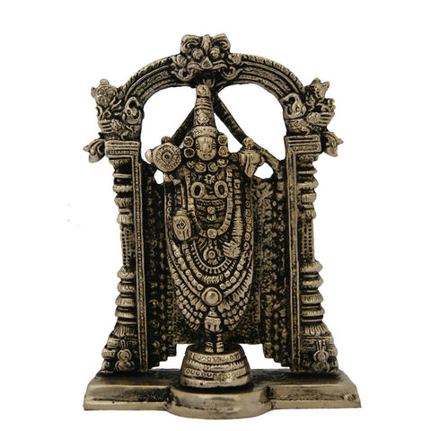 Divya Mantra Hindu God Tirupati Balaji Venkateshwara Idol Sculpture Statue Murti 5 Inches - Divya Mantra