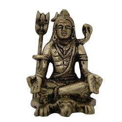Divya Mantra Hindu God Meditating Shiva With Yoga Mudra Idol Sculpture Statue Murti For Pooja, Meditation, Concentration - Divya Mantra