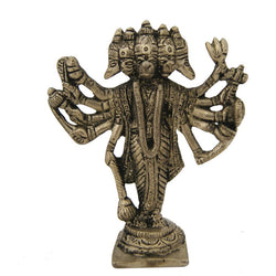 Divya Mantra Hindu God Lord Panchmukhi Hanuman Idol Sculpture Statue Murti - 4.5 Inches - Divya Mantra