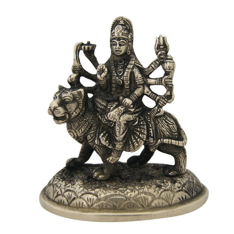Divya Mantra Hindu Goddess Durga Idol Sculpture Statue Murti 4 Inches - Divya Mantra
