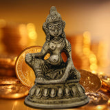 Divya Mantra Hindu God Kuber Idol Sculpture Statue Murti 3.5 Inches - Divya Mantra