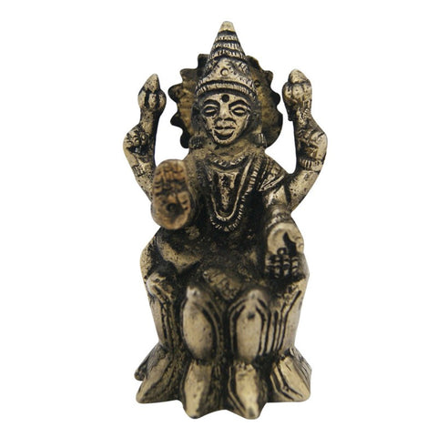 Divya Mantra Hindu Goddess Laxmi Idol Sculpture Statue Murti 3.5 Inches - Divya Mantra