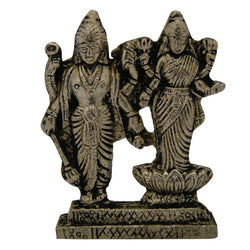Divya Mantra Lord Vishnu and Goddess Laxmi Idol Sculpture Statue Murti 2.5 Inches - Divya Mantra