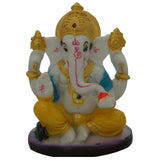 Divya Mantra Hindu God Sukhakarta Ganesha Idol Sculpture Statue Murti - Divya Mantra