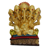 Divya Mantra Panchamukhi Ganesha Idol Murti Sculpture - Divya Mantra