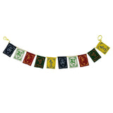 Divya Mantra Combo Of Om Mani Padme Hung Mantra Pendant Necklace and Tibetan Prayer Flag For Car - Divya Mantra