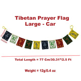 Divya Mantra Tibetan Prayer Flags, Wind Outdoor Flags, Car Jewelry Decor Accessories Flag Decorations, Buddhist Items Om Mani Padme Hum Peace Sign Wall Flag, Hanging For Car / Bike 2.5 Ft - Multicolor - Divya Mantra