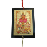 Divya Mantra Sri Laxmi Ganesh Saraswati Talisman Gift Pendant Amulet for Car Rear View Mirror Decor Ornament Accessories/Good Luck Charm Protection Interior Wall Hanging Showpiece - Divya Mantra