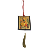 Divya Mantra Shri Shiv Parivar Talisman Gift Pendant Amulet for Car Rear View Mirror Decor Ornament Accessories/Good Luck Charm Protection Interior Wall Hanging Showpiece - Divya Mantra