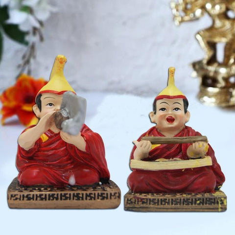 Divya Mantra Chanting Tibetan Monks Showpiece - Divya Mantra