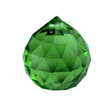 Divya Mantra Green Crystal Ball Car / Wall Hanging Sun Catcher- 4 cm - Divya Mantra