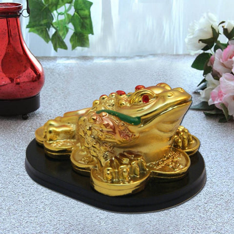 Divya Mantra Feng Shui Three Legged Money Toad for Fortune - Divya Mantra
