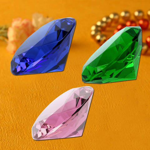 Divya Mantra Feng shui Crystal Diamond Set For Chakra Healing - Divya Mantra