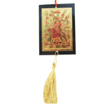 Divya Mantra Sri Nav Durga Yantra Talisman Gift Pendant Amulet for Car Rear View Mirror Decor Ornament Accessories/Good Luck Charm Protection Interior Wall Hanging Showpiece - Divya Mantra
