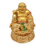 Divya Mantra Feng Shui Laughing Buddha Holding A Ru Yi And Beads - Divya Mantra