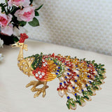 Divya Mantra Bejeweled Peacock For Wish Fulfillment Showpiece - Divya Mantra