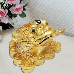 Divya Mantra Bejeweled Chinese Money Toad For Wish- Fulfillment - Divya Mantra