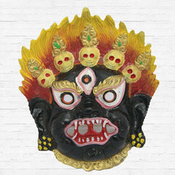 Divya Mantra Nazar Battu Evil Eye Mahakala Mask Wall Hanging - Divya Mantra