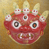 Divya Mantra Nazar Battu Evil Eye Mahakala Mask Wall Hanging - Divya Mantra