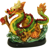 Divya Mantra Feng Shui Dragon Gasping Ball For Power And Wealth Multicolor - Divya Mantra