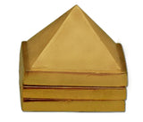 Divya  Mantra Sri Meru Prastha Shree Yantra & Vastu Wish Multilayered 1" Zinc Pyramid -Temple/ Decor / Decoration /Home / Puja Room / Vasthu Shastra Remedy / Ornament / Hindu Religious Combo Gift Set - Divya Mantra