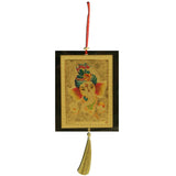Divya Mantra Combo Of Ganesha Car Decoration Rear View Mirror Hanging Accessories And Prayer Flag For Car - Divya Mantra