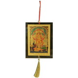 Divya Mantra Combo Of Lord Kartikeya Car Decoration Rear View Mirror Hanging Accessories And Prayer Flag For Car - Divya Mantra