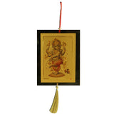 Divya Mantra Sri Dancing Ganesha Talisman Gift Pendant Amulet for Car Rear View Mirror Decor Ornament Accessories/Good Luck Charm Protection Interior Wall Hanging Showpiece - Divya Mantra