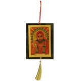 Divya Mantra Sri Sai Baba Talisman Gift Pendant Amulet for Car Rear View Mirror Decor Ornament Accessories/Good Luck Charm Protection Interior Wall Hanging Showpiece - Divya Mantra