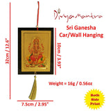 Divya Mantra Sri Ganesha Talisman Gift Pendant Amulet for Car Rear View Mirror Decor Ornament Accessories/Good Luck Charm Protection Interior Wall Hanging Showpiece - Divya Mantra