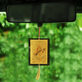 Divya Mantra Sri Saraswati Talisman Gift Pendant Amulet for Car Rear View Mirror Decor Ornament Accessories/Good Luck Charm Protection Interior Wall Hanging Showpiece - Divya Mantra