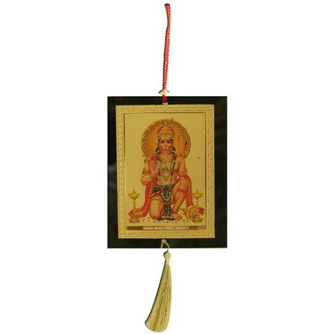 Divya Mantra Sri Hanuman Talisman Gift Pendant Amulet for Car Rear View Mirror Decor Ornament Accessories/Good Luck Charm Protection Interior Wall Hanging Showpiece - Divya Mantra