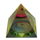 Divya Mantra Feng Shui Glass Yin Yang Pyramid - Divya Mantra