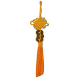 Divya Mantra Car Decoration Rear View Mirror Hanging Accessories Tassel Chinese Knot With Three Chinese Coins - Divya Mantra