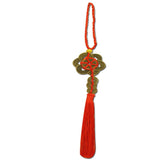 Divya Mantra Car Decoration Rear View Mirror Hanging Accessories Feng Shui Coins - Divya Mantra