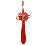 Divya Mantra Car Decoration Rear View Mirror Hanging Accessories Tassel Chinese Knot with Evil Eye Amulet Protection Mask - Divya Mantra