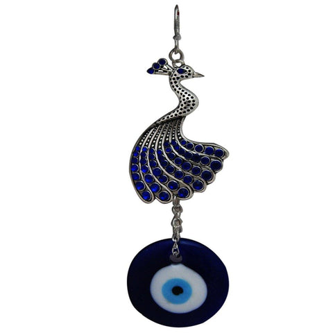 Divya Mantra Car Decoration Rear View Mirror Hanging Accessories Peacock Evil Eye Protection Amulet - Divya Mantra