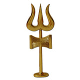 Divya Mantra Combo Of Traditional Trishul Damru with Stand Brass Statue; Sri Mangal (Mars) Graha Yantra Pendant & Chakra Sacred Hindu Geometry Ancient  Tantra Scriptures Sree Navgraha Puja Yantra - Divya Mantra