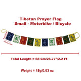 Divya Mantra Tibetan Prayer Flags, Wind Outdoor Flags, Car Jewelry Decor Accessories Flag Decorations, Buddhist Items Om Mani Padme Hum Peace Sign Wall Flag, Hanging For Cycle/ Bike 1.4 Ft -Multicolor - Divya Mantra