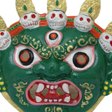 Divya Mantra Traditional Nazar Katta Mahakal Evil Eye Protector Vastu Wall Hanging Mount/Tibetan Buddhism Feng Shui Art Antique Decorative Metal Sculpture Face Mask Big - Divya Mantra